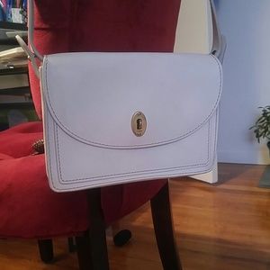Fossil white clutch with shoulder strap